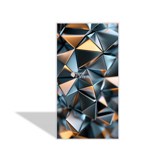 Abstract Geometric Black Silver Birthday Party Rectangular Backdrop Wall Cloth Cover