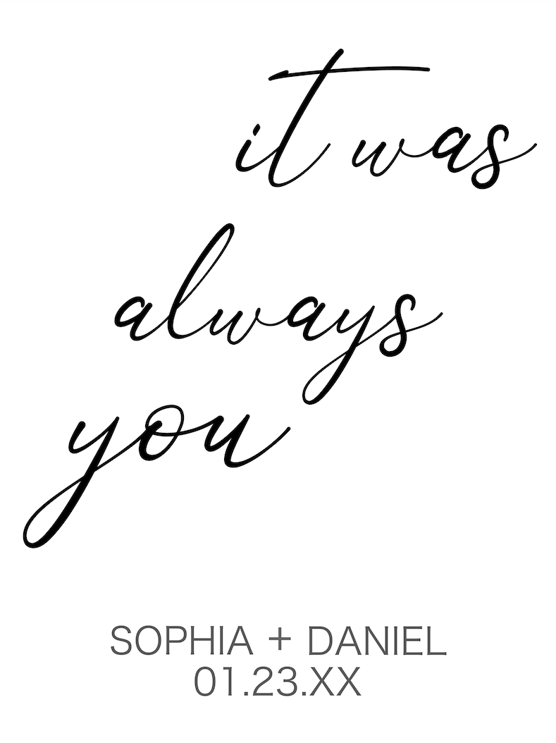 It Was Always You Wedding Decoration Fabric Backdrop