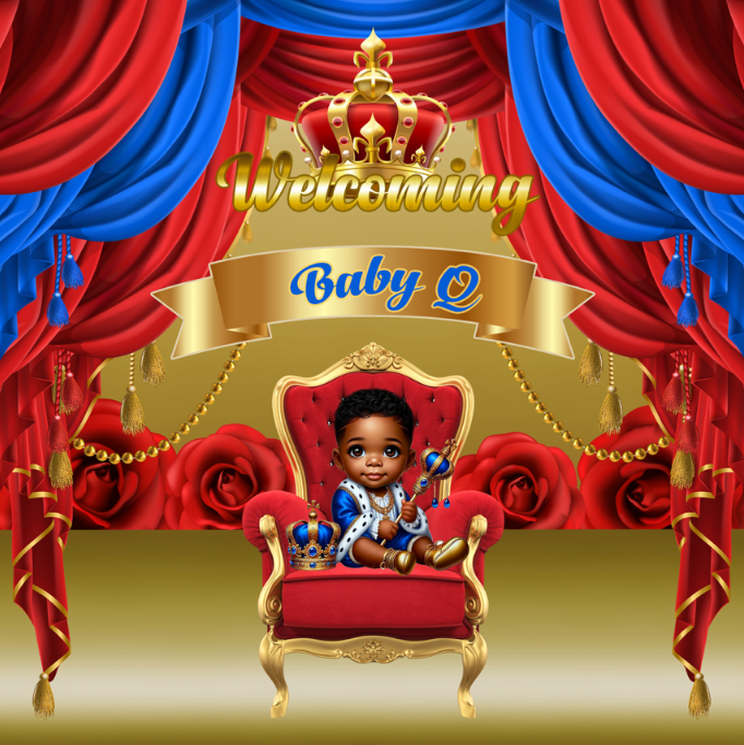 Custom Welcoming Baby Shower Birthday Party Fabric Backdrop