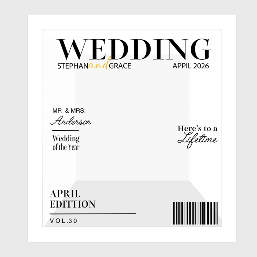 6.5x7.5ft Walk-In Party VOGUE Magazine Wedding Photo Booth Box Turn Every Guest Into a Cover Star