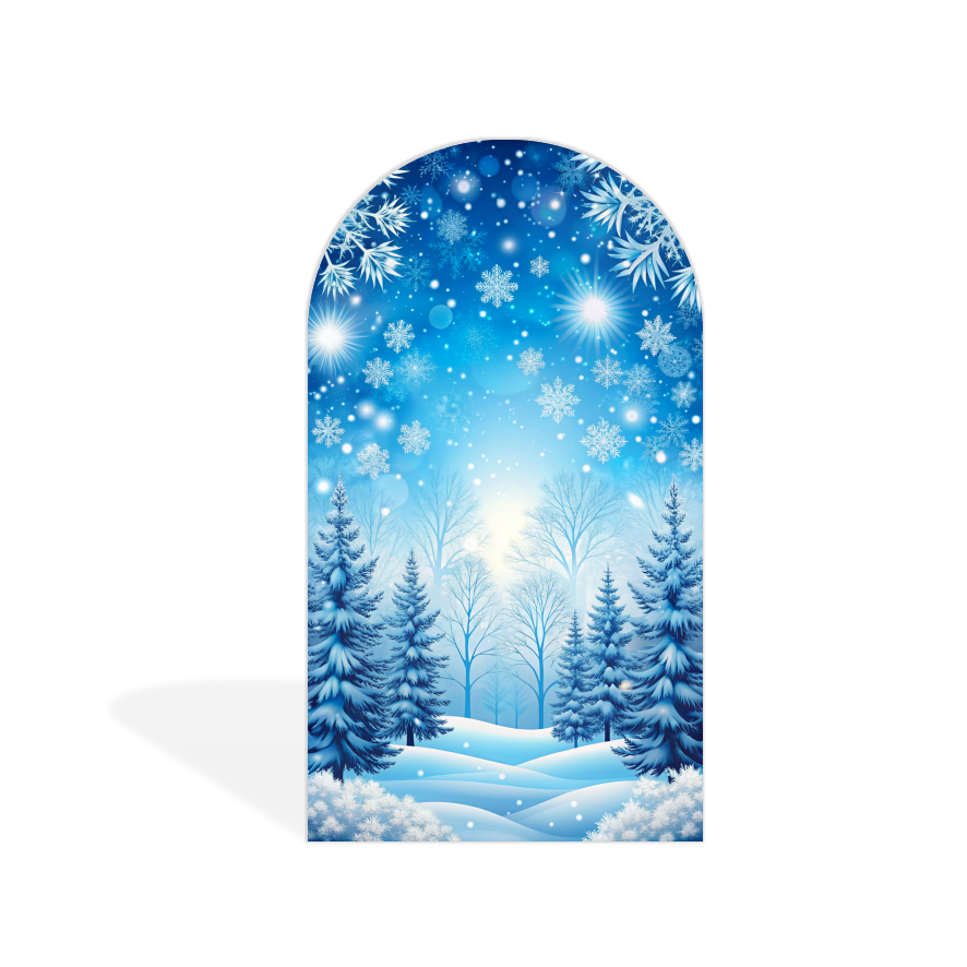 Winter Wonderland Party Arch Backdrop Wall Cloth Cover