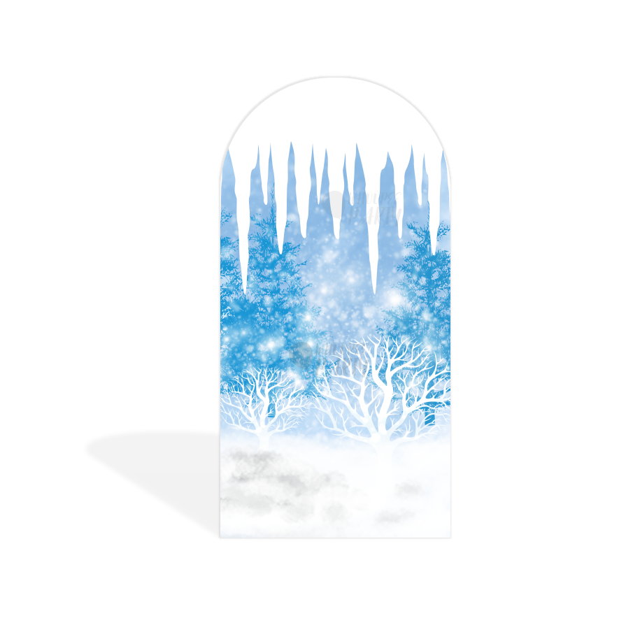 Winter Wonderland Party Arch Backdrop Wall Cloth Cover