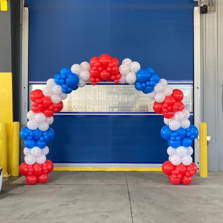 Soporte para globos y flores de aleación de aluminio de 10 x 8 pies para bodas, cumpleaños y baby showers.