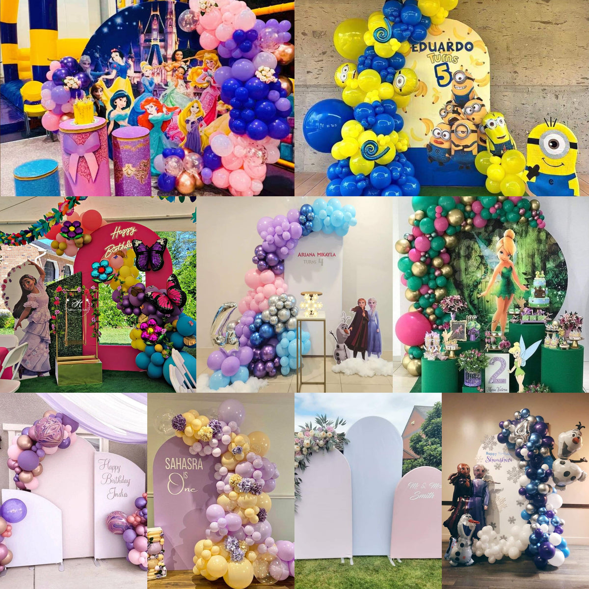 Fondo de arco personalizado para baby shower, boda, cumpleaños, década