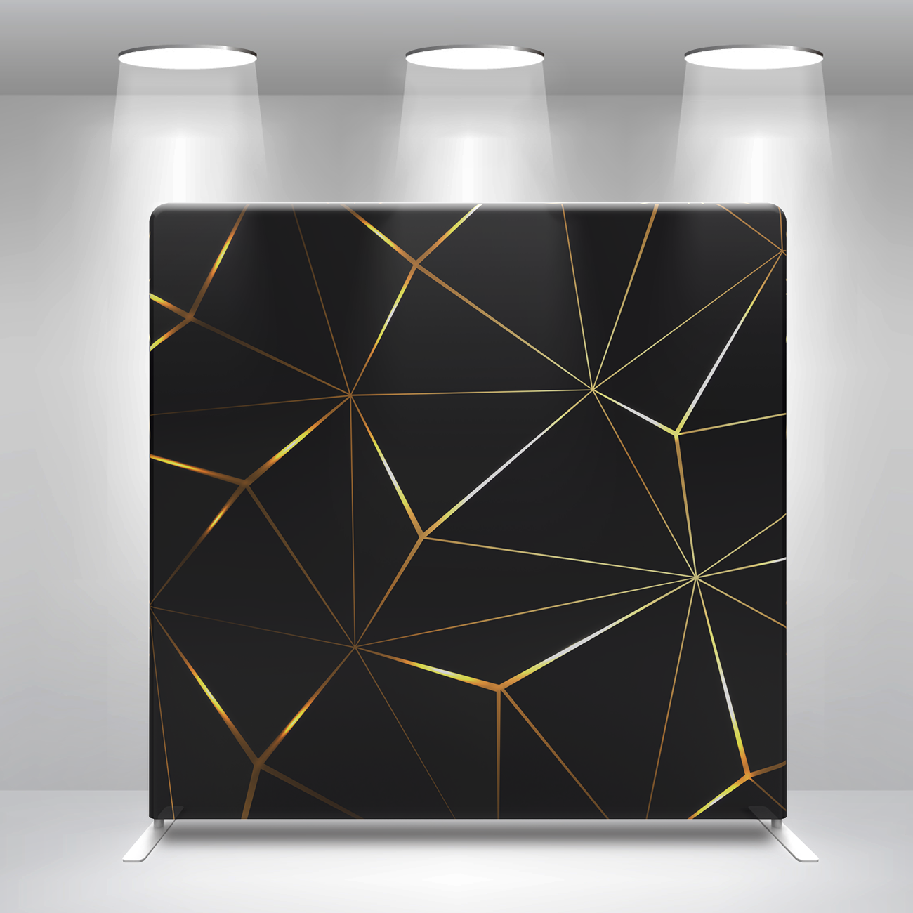 Gold Polygonal Pillow Case Photo Booth Straight Backdrop Wall Cover Wi ...