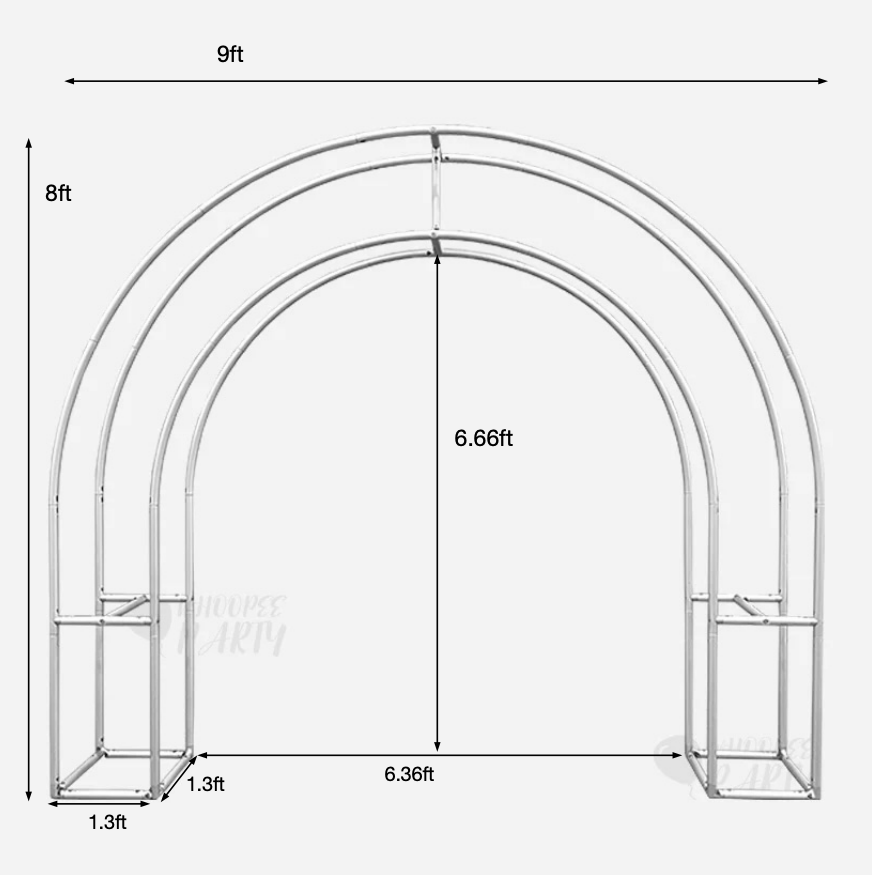 9x8ft 3D Arch Backdrop Stand For Birthday Wedding Party Decoration