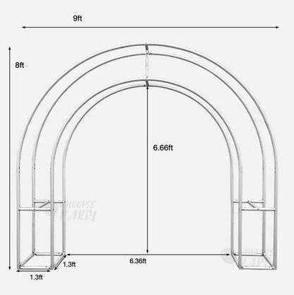 9x8ft 3D Arch Backdrop Stand For Birthday Wedding Party Decoration