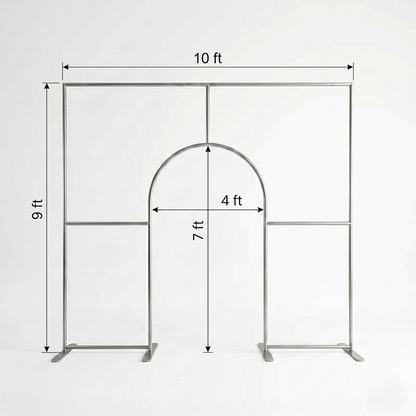 Arco de bienvenida con puerta abierta de tubo de aleación de aluminio, soporte de pared para decoración de fiestas de cumpleaños y bodas.