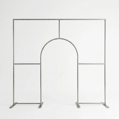 Arco de bienvenida con puerta abierta de tubo de aleación de aluminio, soporte de pared para decoración de fiestas de cumpleaños y bodas.