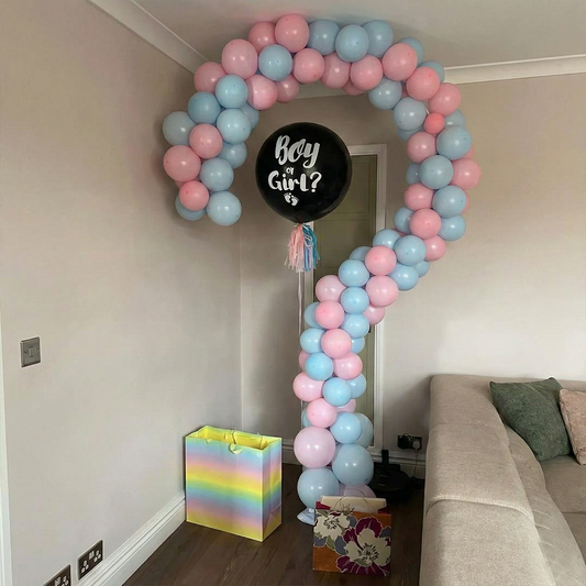 Soporte portátil resistente de 1,8 m con forma de globo de aleación de aluminio para revelar el género.