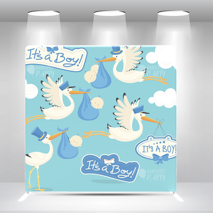 "It's a Boy!"   for baby showers, gender reveals Photo Booth Decoration  Decoration Background Pillowcase Bracket and Cover