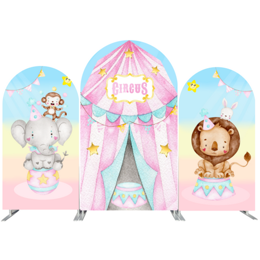 Circus Themed Party Birthday Party Arch Backdrop Wall Cloth Cover