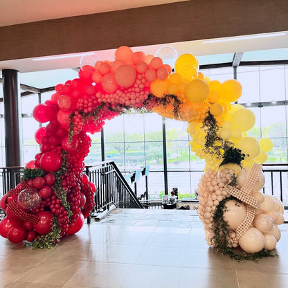 Soporte para globos y flores de aleación de aluminio de 10 x 8 pies para bodas, cumpleaños y baby showers.