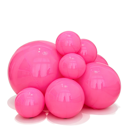 Large Matte Inflatable Balls Pink PVC Reusable Event Decor for Party & Wedding