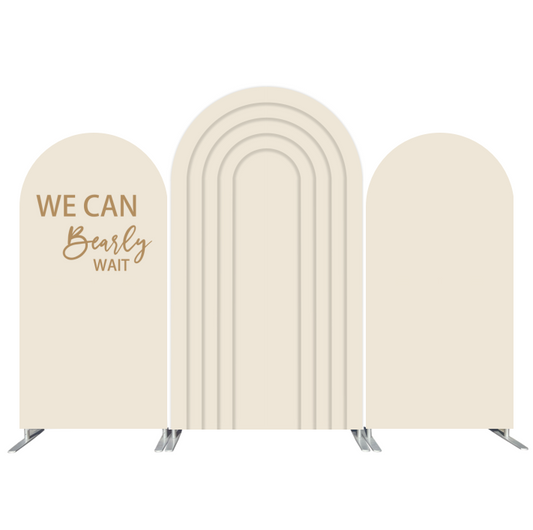 We Can Bearly Wait Theme Baby Shower Party Arch Backdrop Wall Cloth Cover