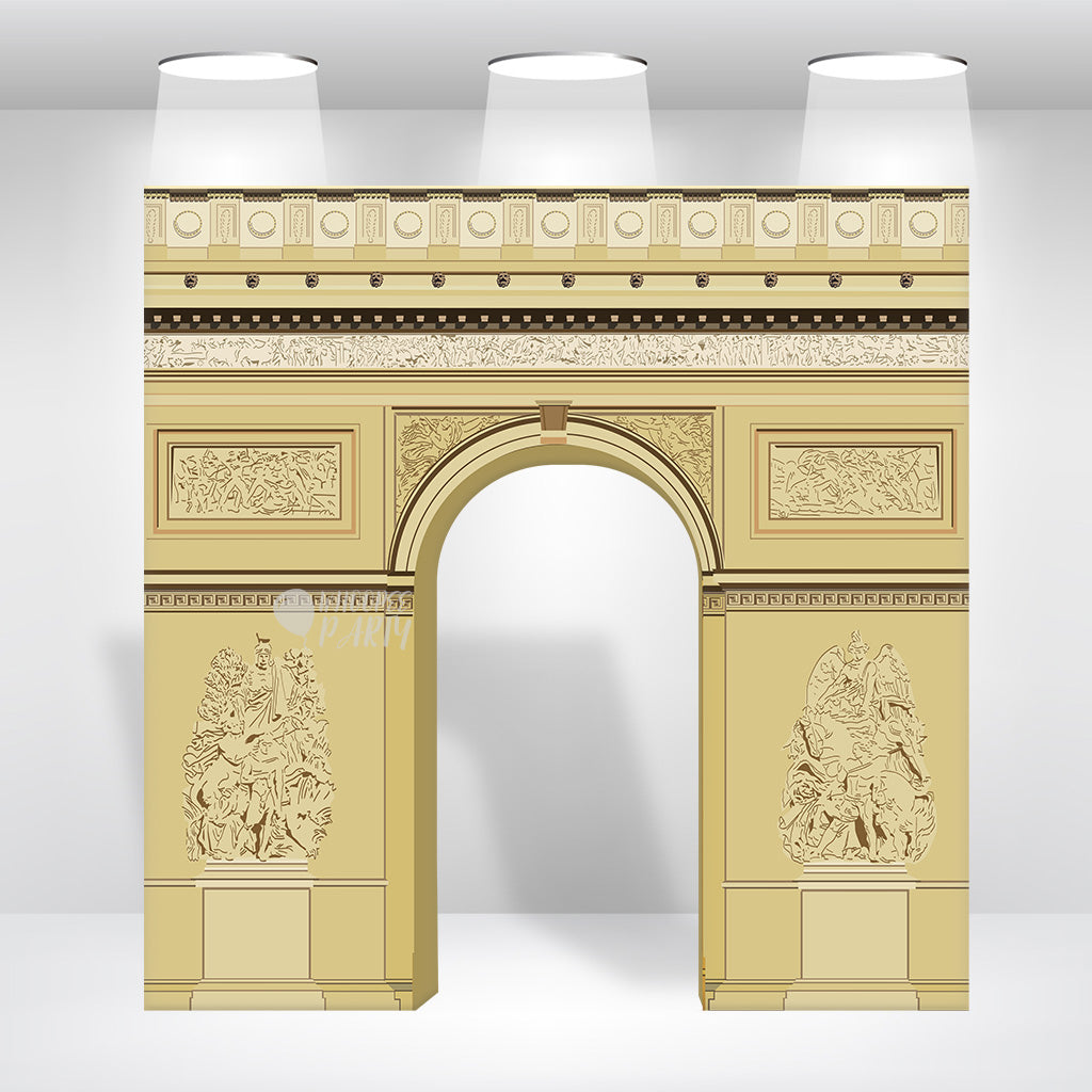 8x8ft 3d Triomphe Party Backdrop Stand Triumphal Backdrop 3D Square Backdrop