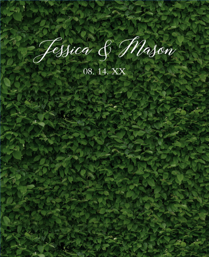 Green Leaves Fabric Backdrop For Birthday Wedding Baby Shower