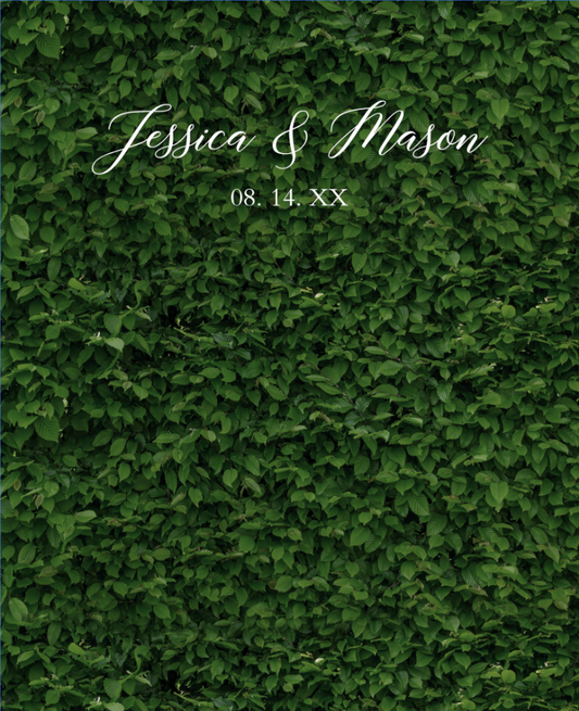 Green Leaves Fabric Backdrop For Birthday Wedding Baby Shower