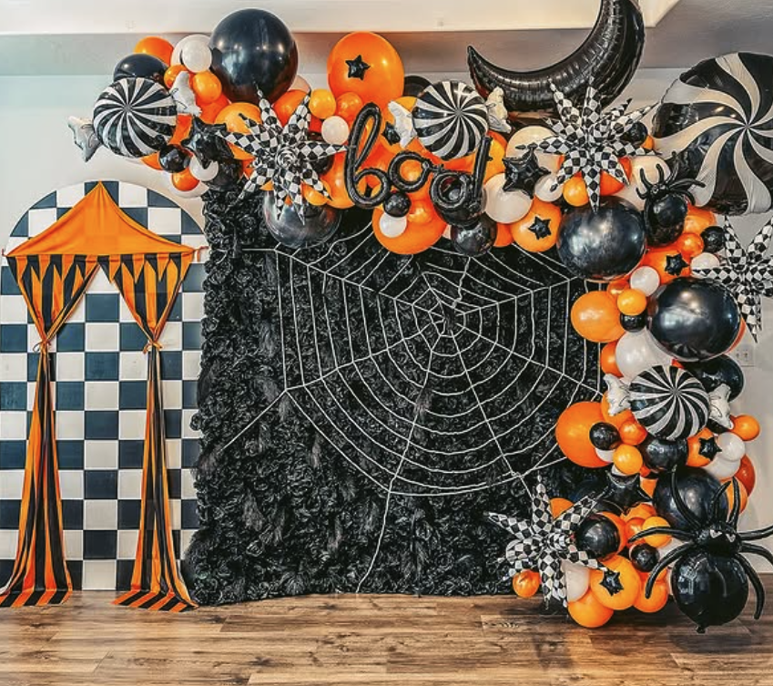 Handmade Artificial Fabric Rolling Up Curtain Black Rose Flower Wall Backdrop For Birthday Wedding Decor