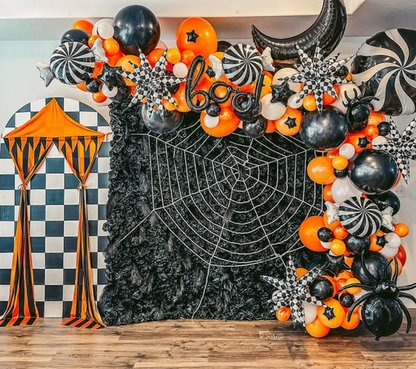 Handmade Artificial Fabric Rolling Up Curtain Black Rose Flower Wall Backdrop For Birthday Wedding Decor