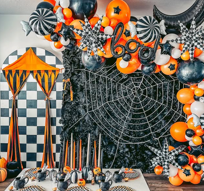 Handmade Artificial Fabric Rolling Up Curtain Black Rose Flower Wall Backdrop For Birthday Wedding Decor