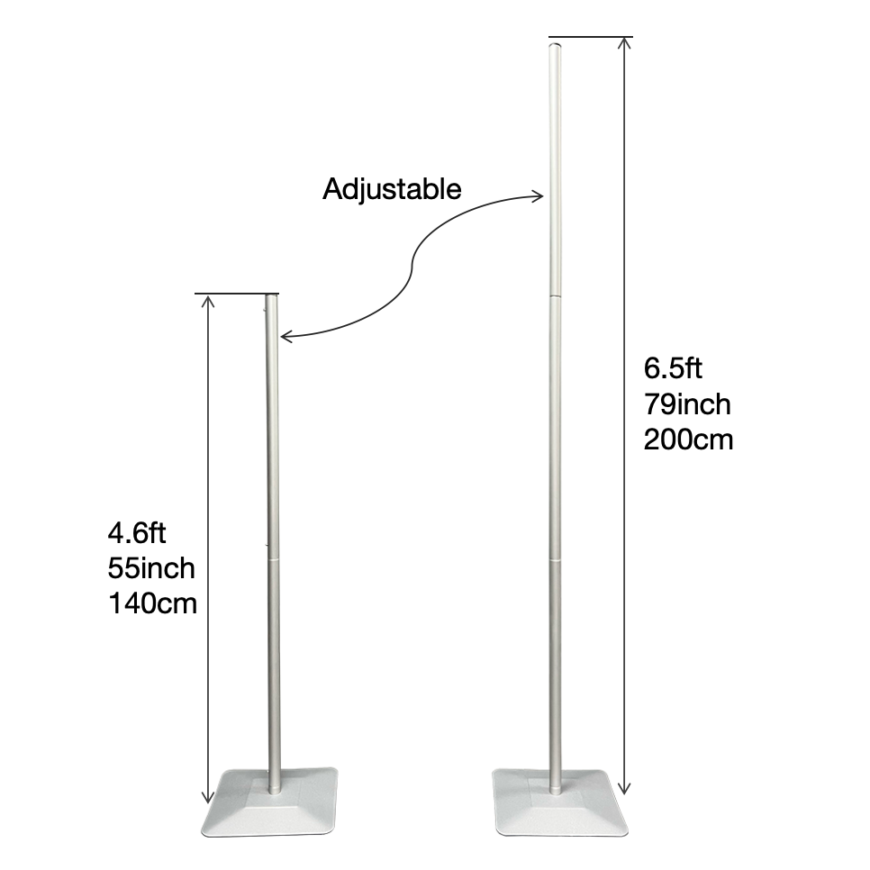 2pcs Adjustable Balloon Column Stand Flower Column Stand Made of Aluminum Alloy Tube