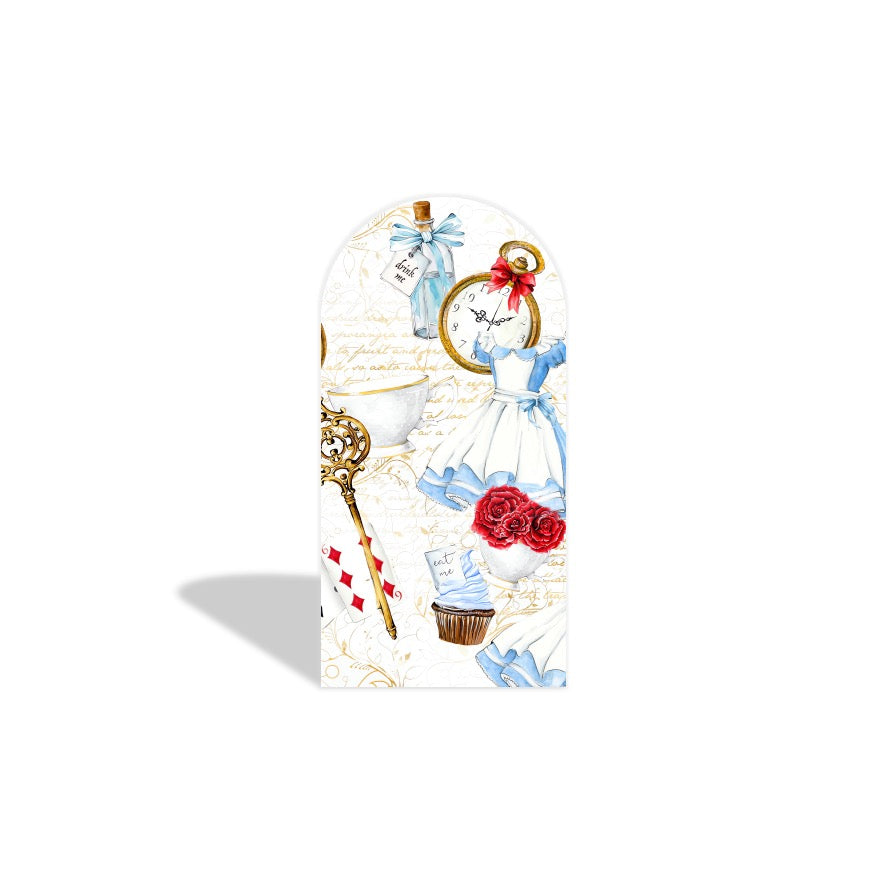 The In Wonderland Fairytale Tea Birthday Party Arch Backdrop Wall Cloth Cover