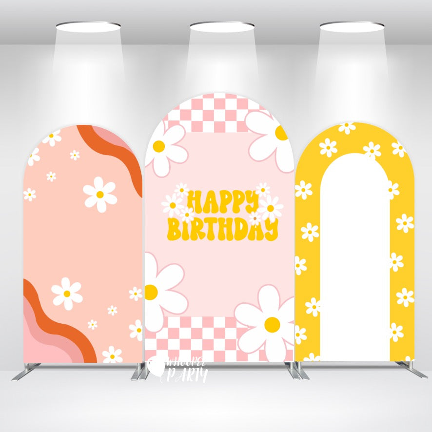 Groovy one arch - Fondo de pared con arco para fiesta de cumpleaños