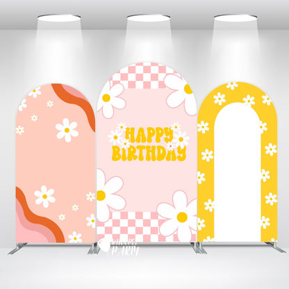 Groovy one arch - Fondo de pared con arco para fiesta de cumpleaños