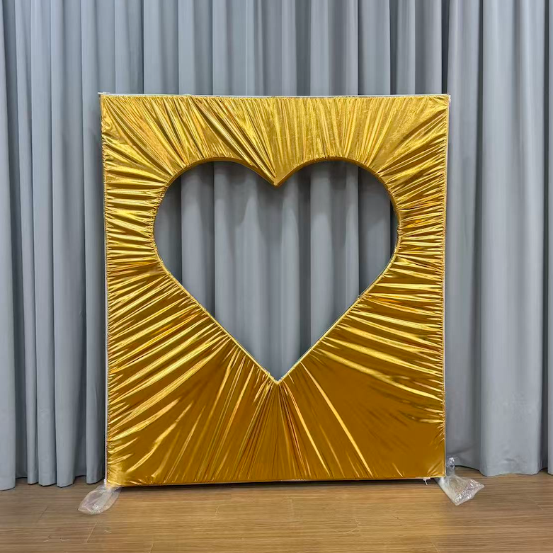 Marco de fondo de medio jarrón de aleación de aluminio de 4 x 7 pies para decoración de eventos de cumpleaños