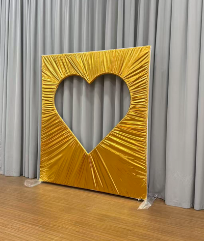 Marco de fondo de medio jarrón de aleación de aluminio de 4 x 7 pies para decoración de eventos de cumpleaños