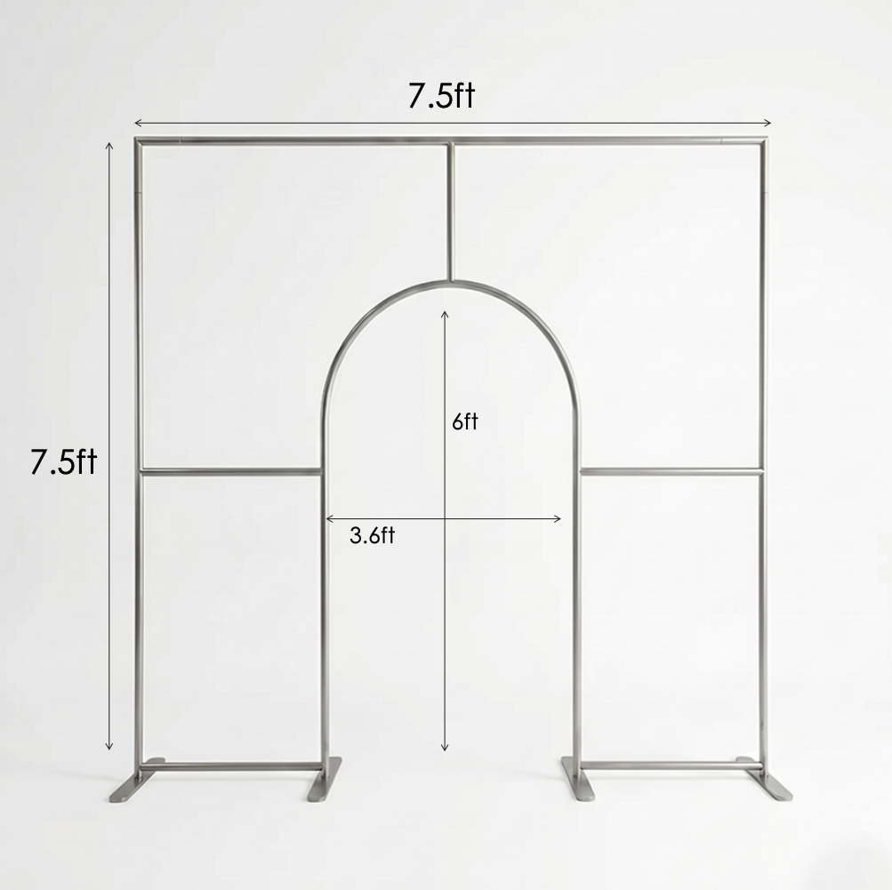 Arco de bienvenida con puerta abierta de tubo de aleación de aluminio, soporte de pared para decoración de fiestas de cumpleaños y bodas.