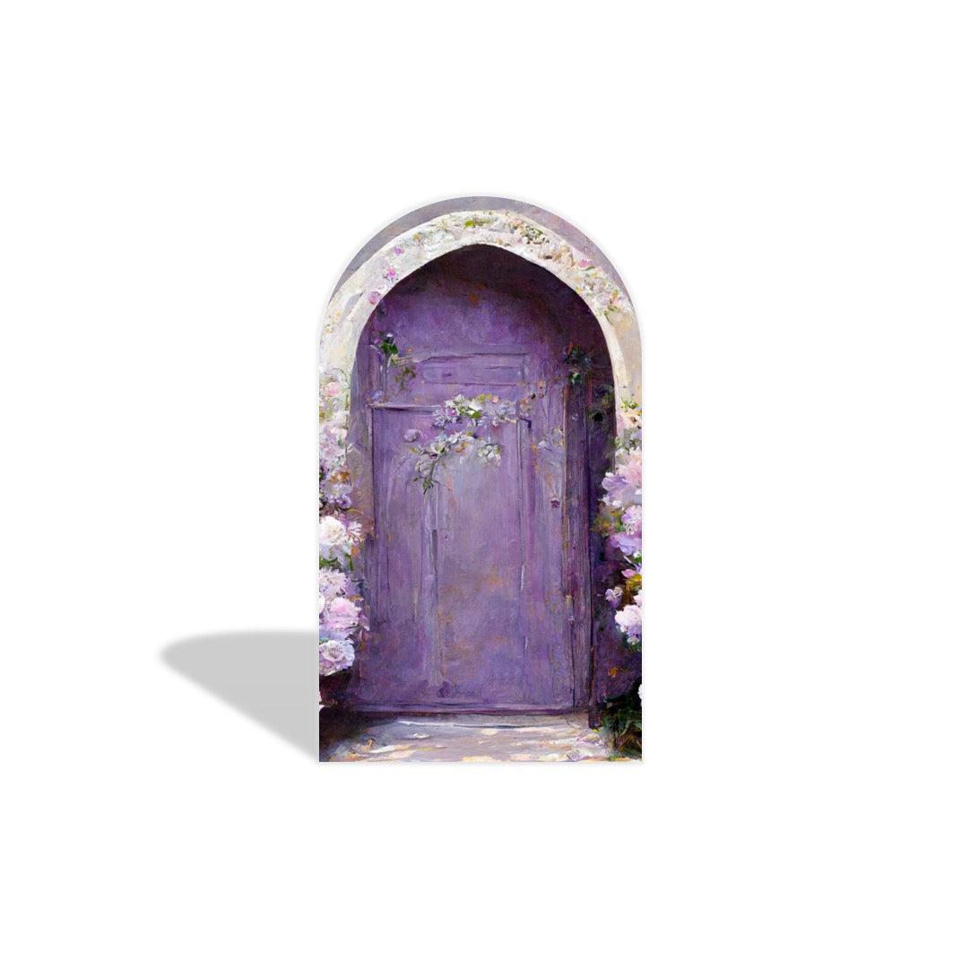 Purple Butterfly Arch Backdrop Cover with Stand | Lavender Fairy Party Background for Birthday & Photo Booth