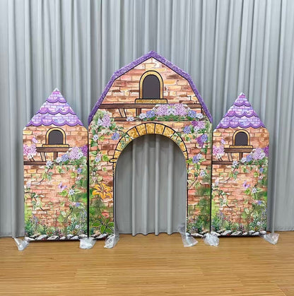 Castle Arch Backdrop Wall Stand Kits For Birthday Baby Shower Party Decoration