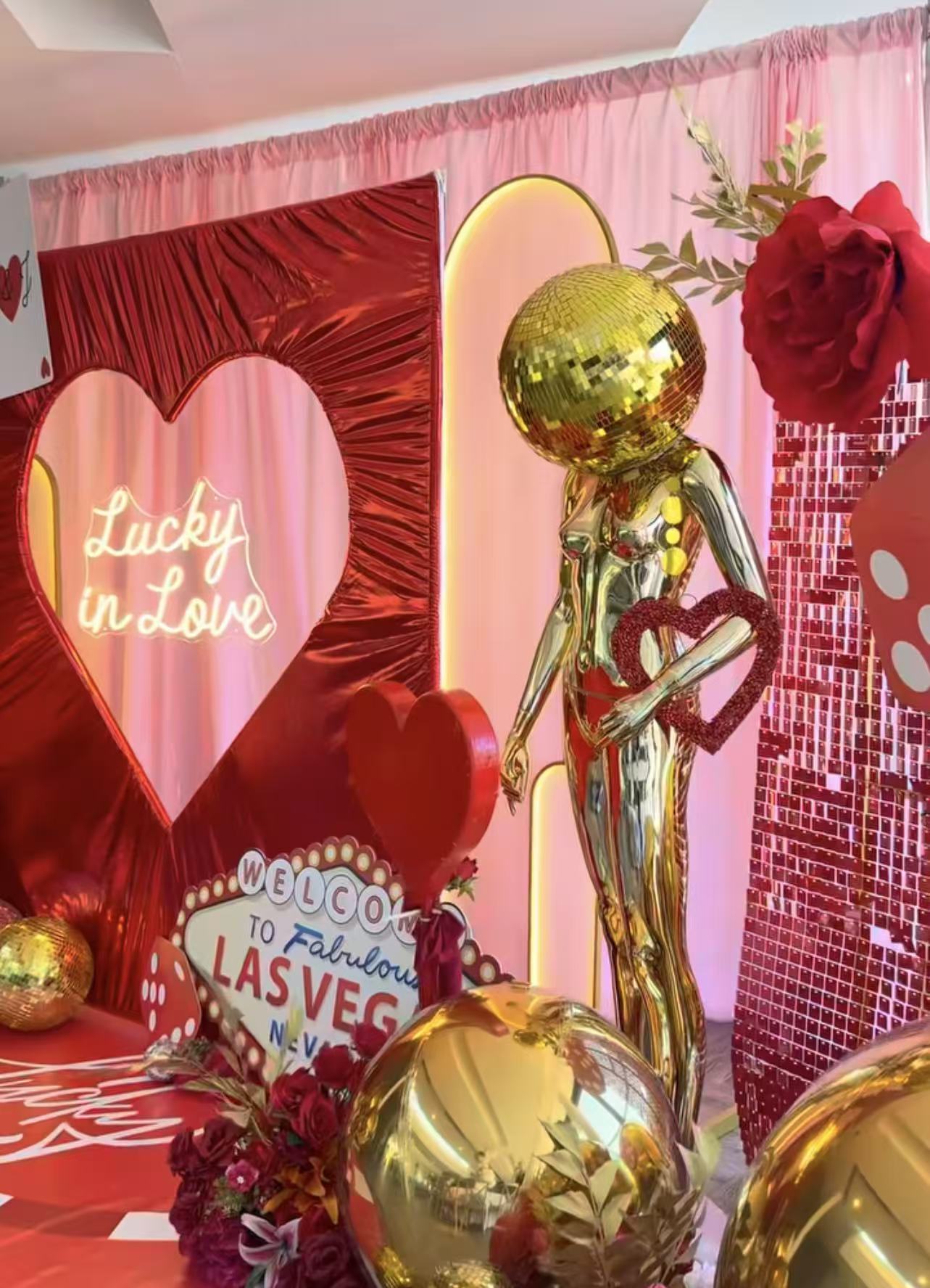 6x6.8ft Heart-Shaped Backdrop Stand – Premium Aluminum Alloy Wedding Arch for Proposals, Bridal Showers & Party Decor – Portable & Sturdy Cutout Heart Frame