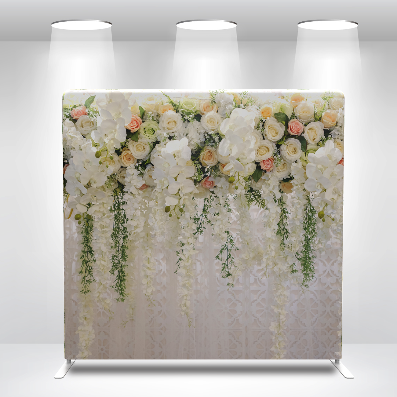 Flower Flora Rose Pillow Case Photo Booth Straight Backdrop Wall Cloth ...