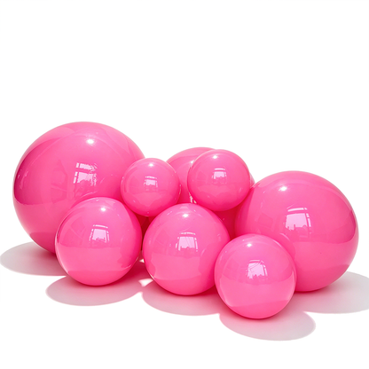 Large Matte Inflatable Balls Pink PVC Reusable Event Decor for Party & Wedding