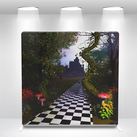 The In Wonderland Pillow Case Photo Booth Backdrop Wall Cover With Stand For Birthday Baby Shower Party