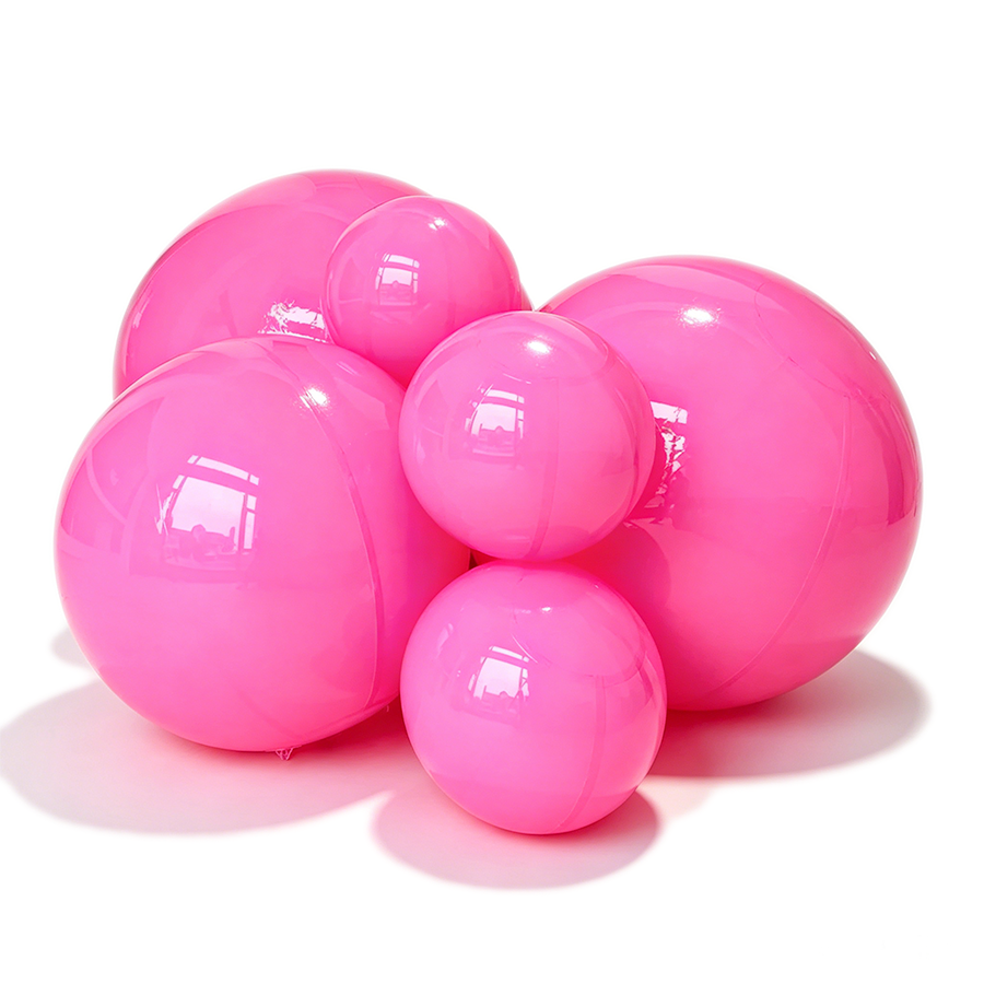 Large Matte Inflatable Balls Pink PVC Reusable Event Decor for Party & Wedding