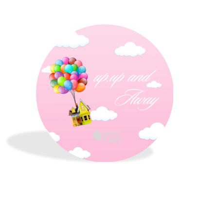 Up Up And Away Party Decoration Round Circle Backdrop Cover Plinth Cylinder Pedestal Cover