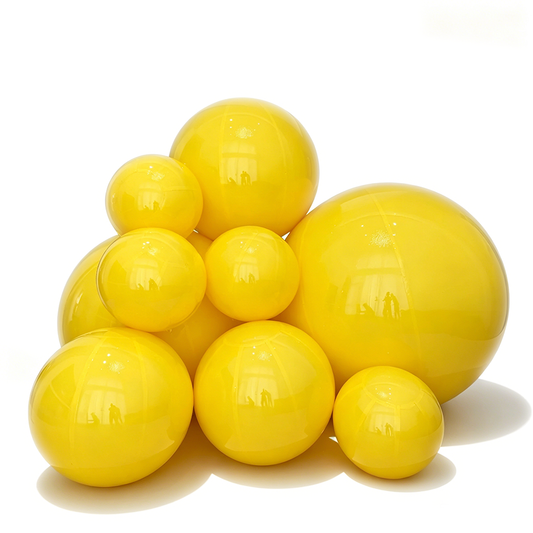 Large Matte Inflatable Balls Yellow PVC Reusable Event Decor for Party & Wedding