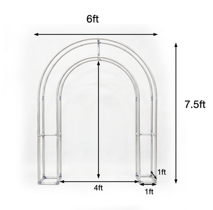6x7.5ft 3D Arch Backdrop Stand With Cover For Birthday Baby Shower Party Backdrop