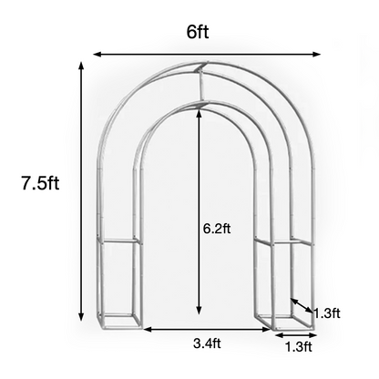 6x7.5ft 3D Arch Backdrop Stand With Cover For Birthday Baby Shower Party Backdrop