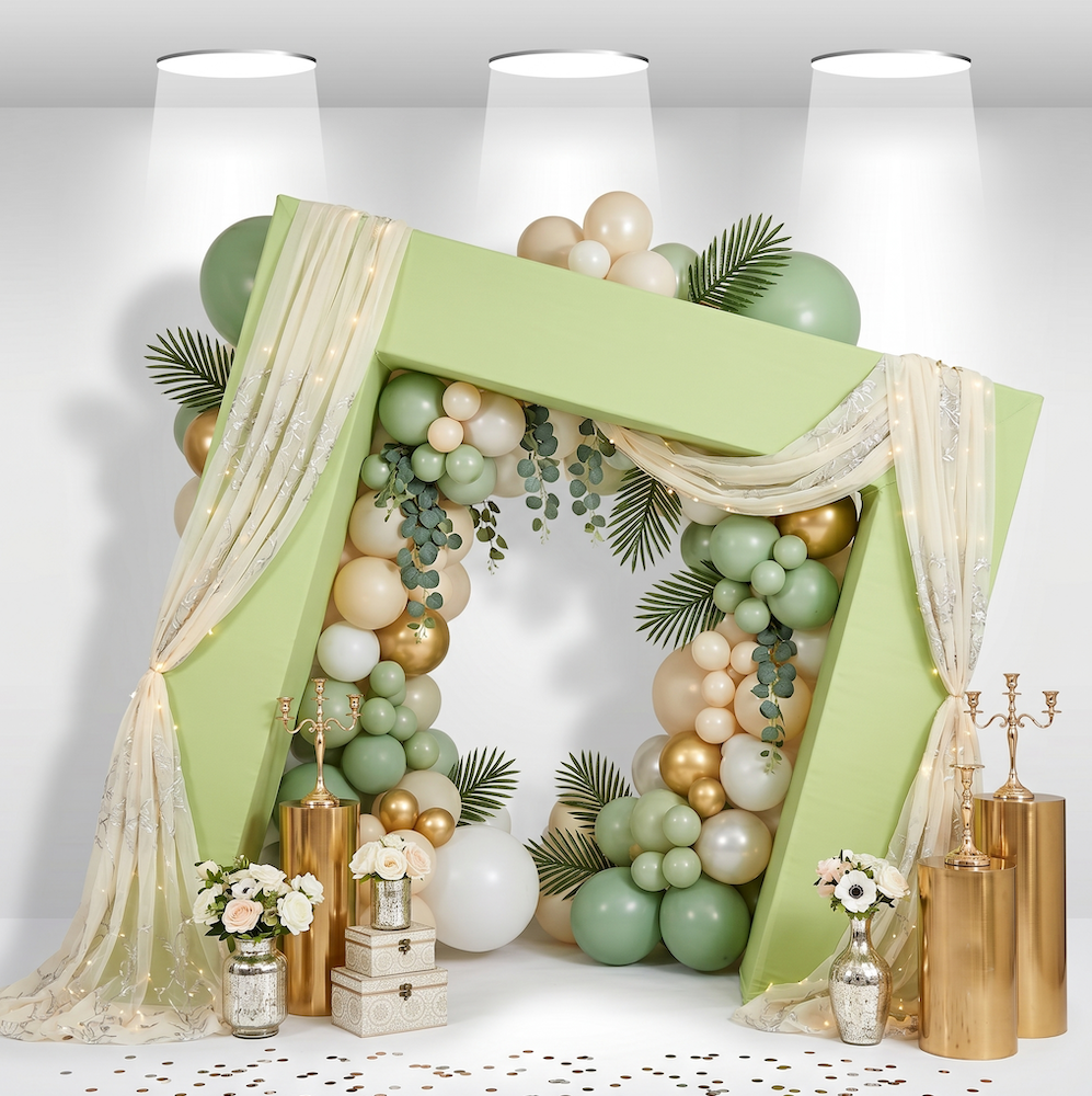 Slanted Square 3D Arch Backdrop Stand For Birthday Wedding Party Decoration Made of Aluminum Alloy Tube