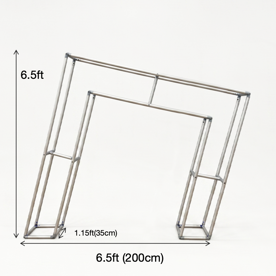 Slanted Square 3D Arch Backdrop Stand For Birthday Wedding Party Decoration Made of Aluminum Alloy Tube