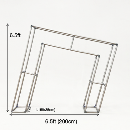 Slanted Square 3D Arch Backdrop Stand For Birthday Wedding Party Decoration Made of Aluminum Alloy Tube