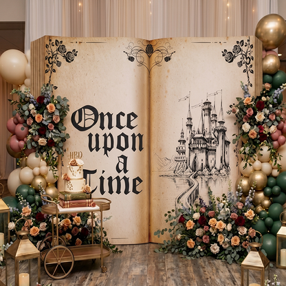 8ft by 8ft 3D Book Backdrop Cover With Stand – Turn Every Event Into a Story