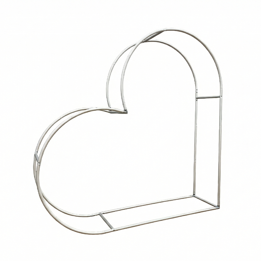 3D 8x8ft Double Layer Side Laying Heart for Party Decor Backdrop Stand