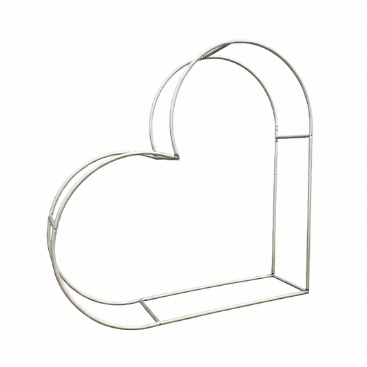 3D 8x8ft Double Layer Side Laying Heart for Party Decor Backdrop Stand