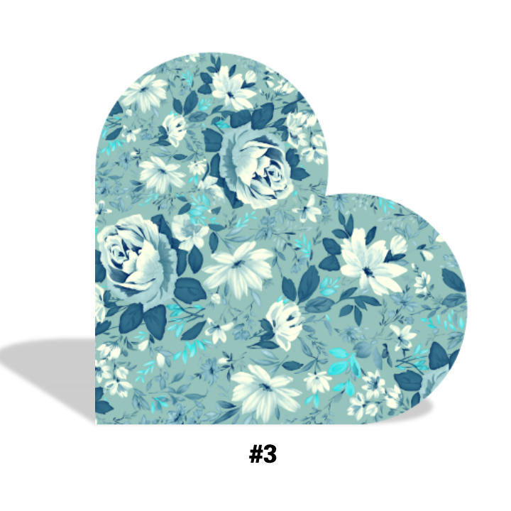 3D 8x8ft Double Layer Side Laying Heart for Party Decor Backdrop Stand